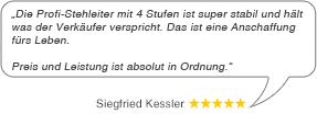 Krause Profi Stufen-Stehleiter Kundenbewertung